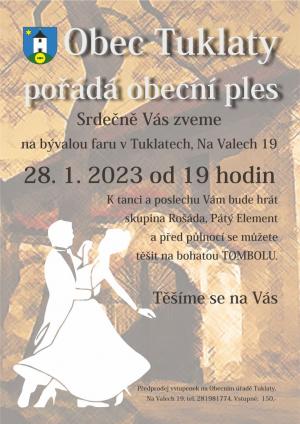 Ples obce Tuklaty - hledáme případné sponzory 1