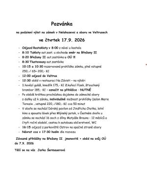  Výlet pro seniory na zámek v Nelahozevsi a oboru ve Veltrusech 1